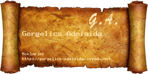 Gergelics Adelaida névjegykártya